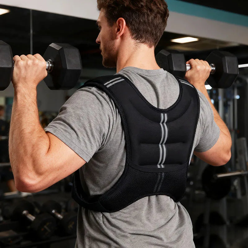 Weight Vest With Reflective Stripe For Strength Training Running Fitness