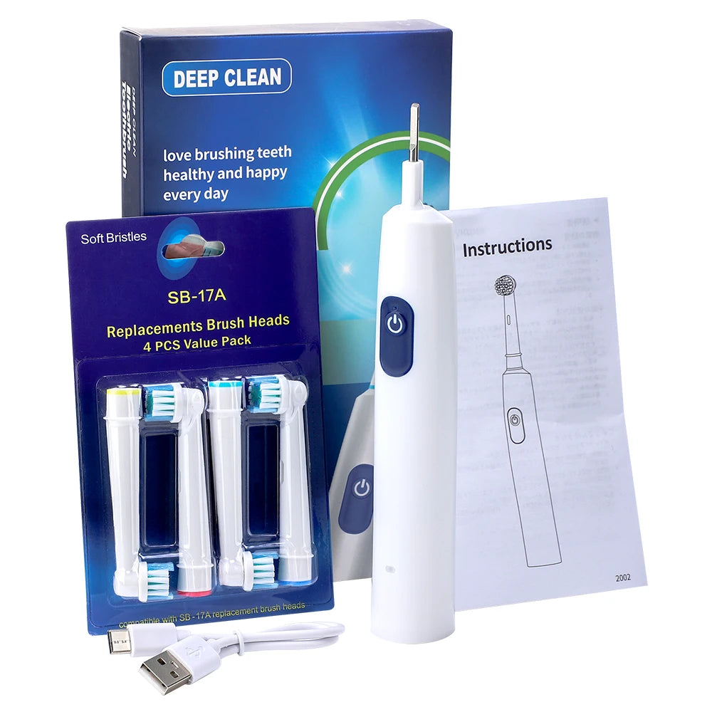 Ms Dear Electric Toothbrush Cordless USB Rechargeable Waterproof Adult Care