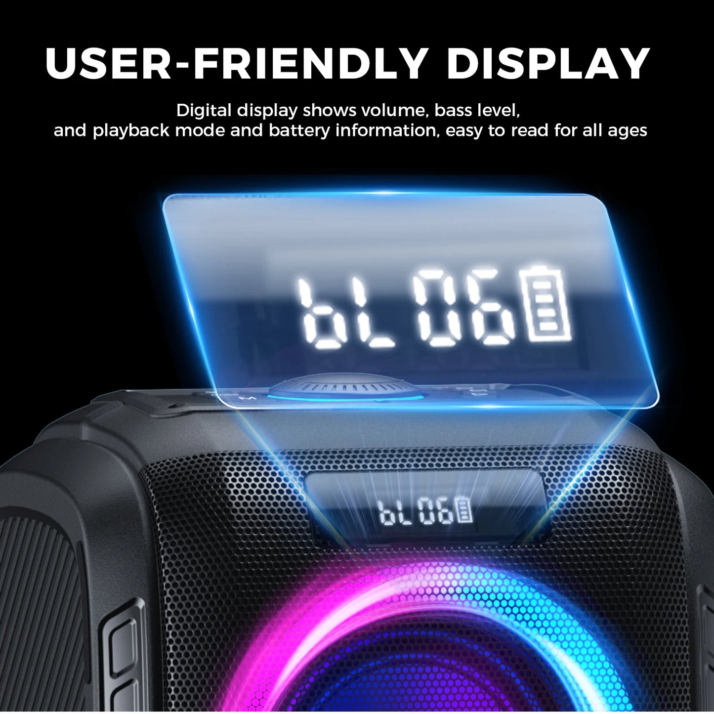 W-King 250W Peak Massive Bluetooth Speaker With Custom Bass