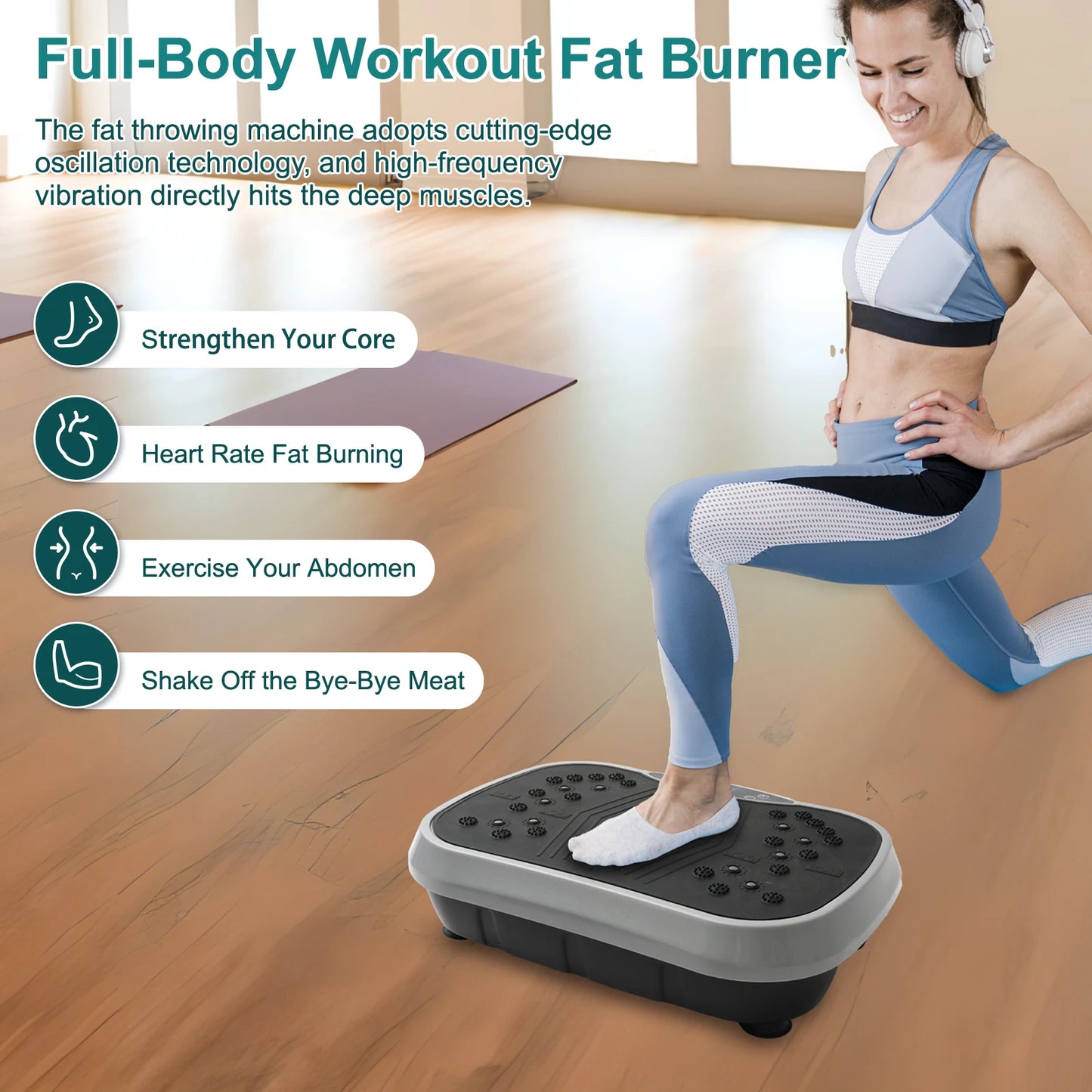 Stand Up Vibration Plate Exercise Machine For Home