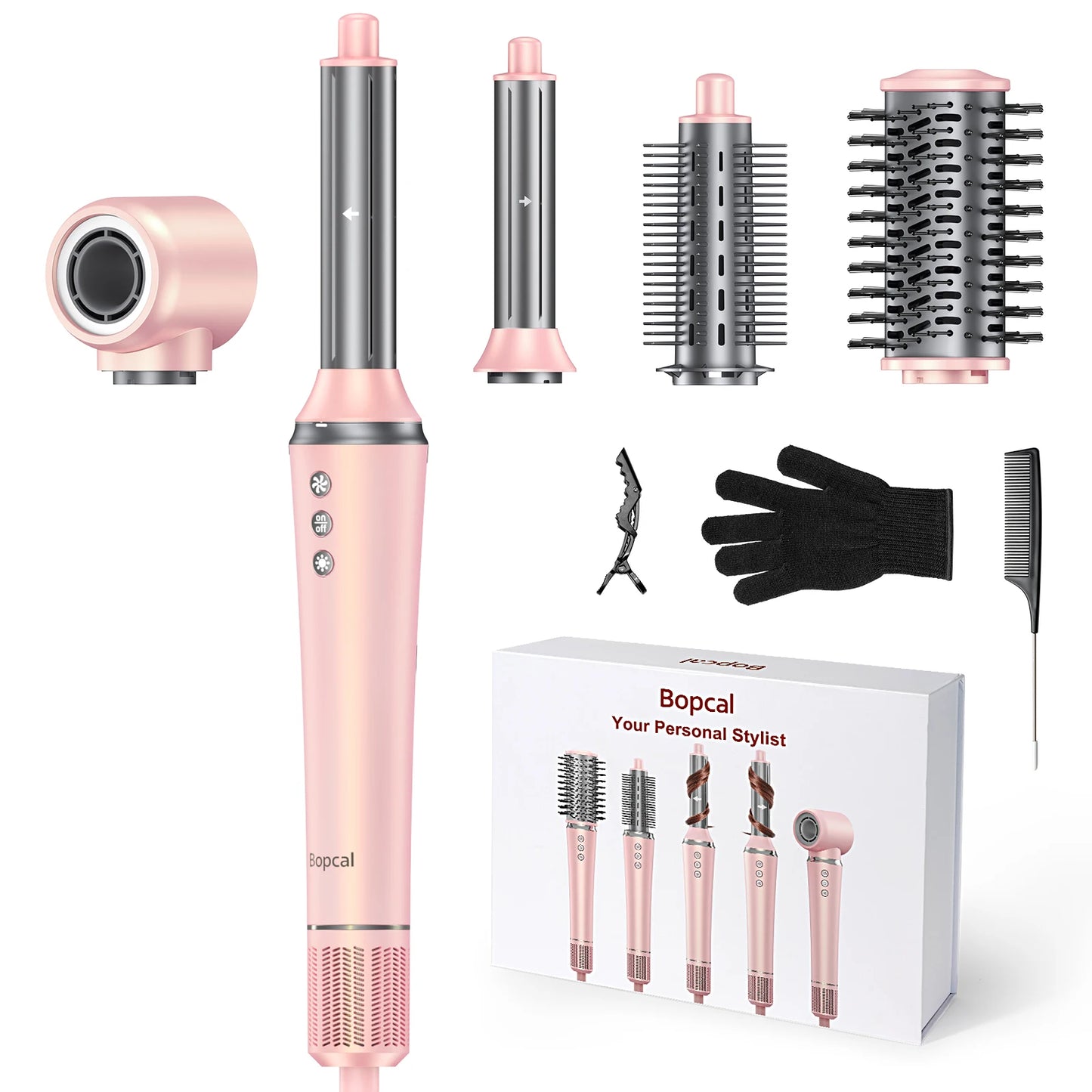 Bopcal Multifunctional Hair Dryer Hot Air Comb Styling Tool