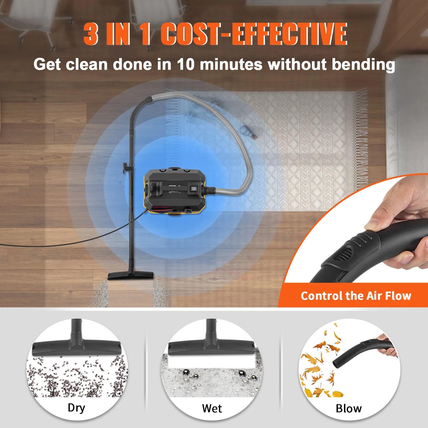SucceBuy Portable Wet And Dry Vacuum Cleaner For Car Home