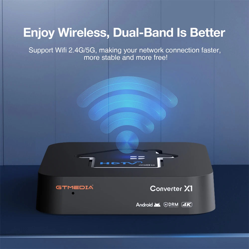 GTMEDIA HDTV Converter X1 4K HDR ATSC TV Box Decoder