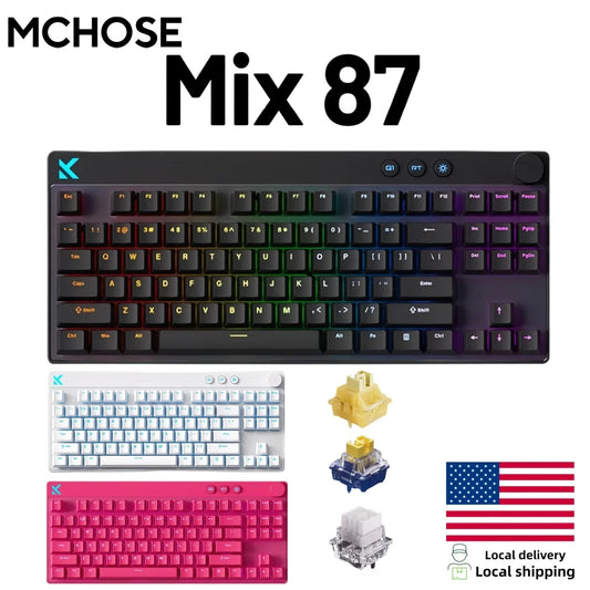 Mchose Mix 87 Wired Mechanical Gaming Keyboard With Hot Swap Switches