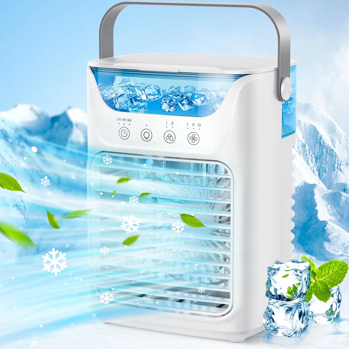 AFDEAL Portable Desktop Humidifier Fan Cooling Water Tank For Bedroom