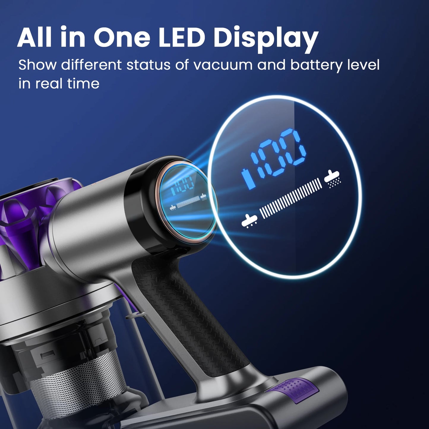 INSE S3P Cordless Stick Vacuum With LED Display Free Standing