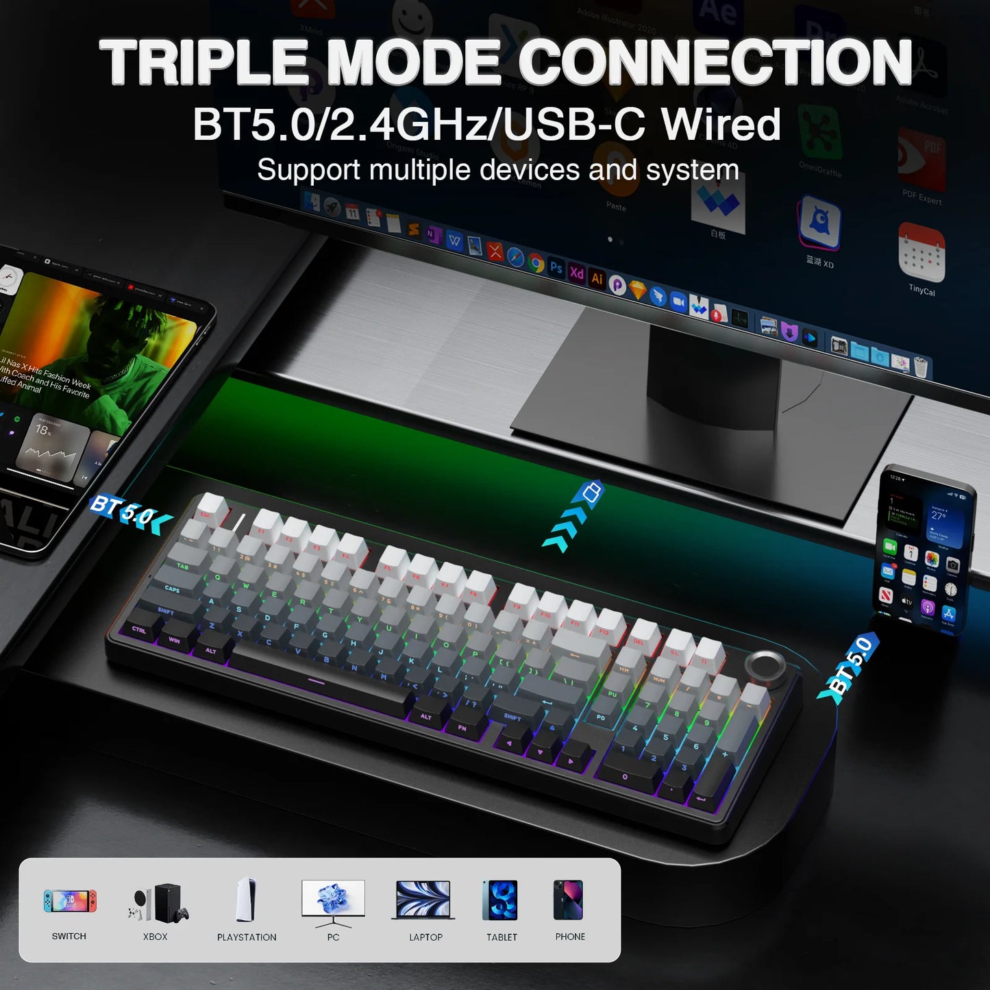 Aula F99PRO Wireless Mechanical Keyboard G Structure