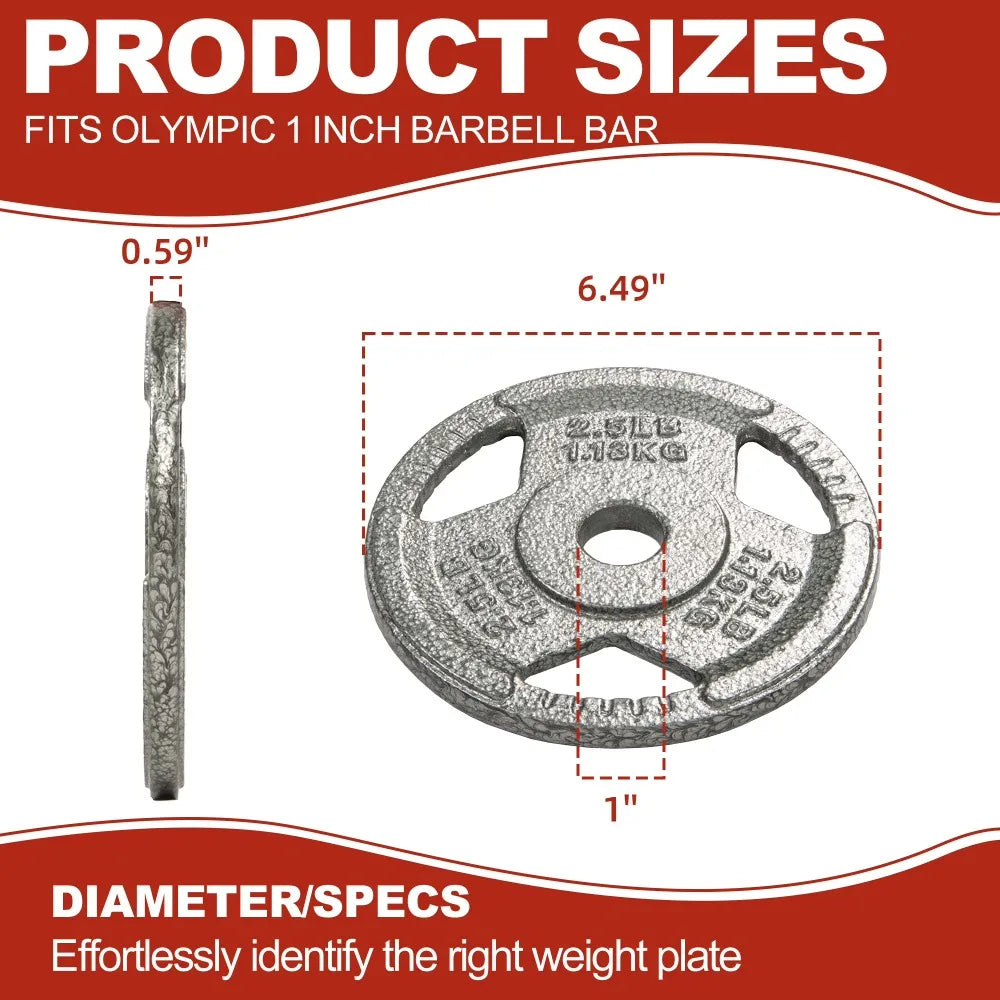 Signature Fitness Cast Iron Weight Plates For Strength Training