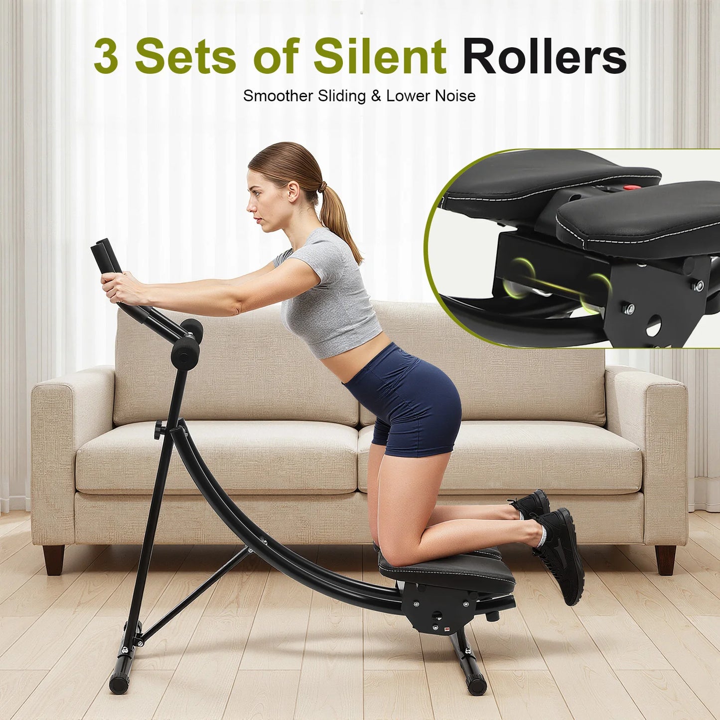 Adjustable Foldable Ab Machine With Dual Arc Track LED Display