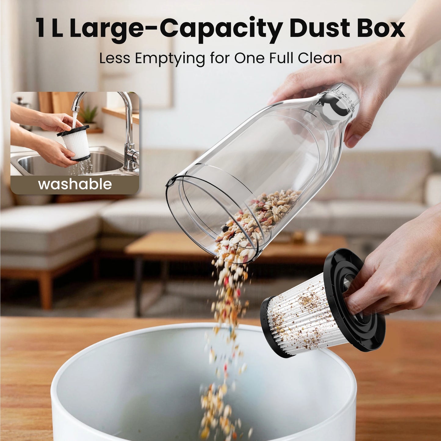 INSE Corded Stick Vacuum Cleaner Powerful Handheld For Hard Floors