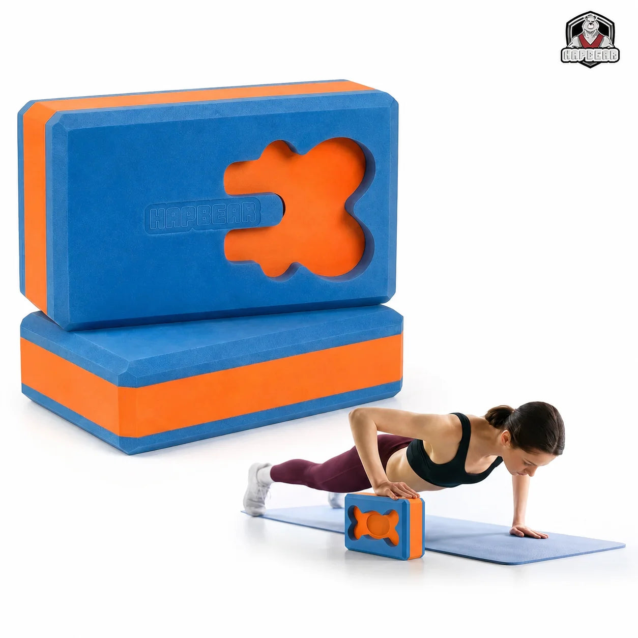 Hapbear High Density Foam Yoga Blocks For Fitness Training
