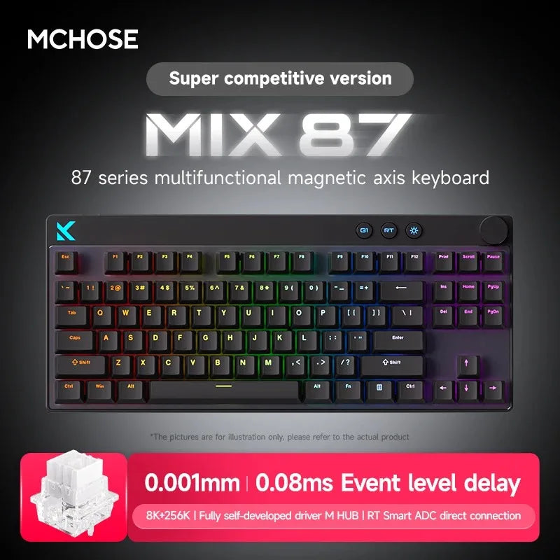 Mchose Mix87 Wired Magnetic Switch Mechanical Gaming Keyboard