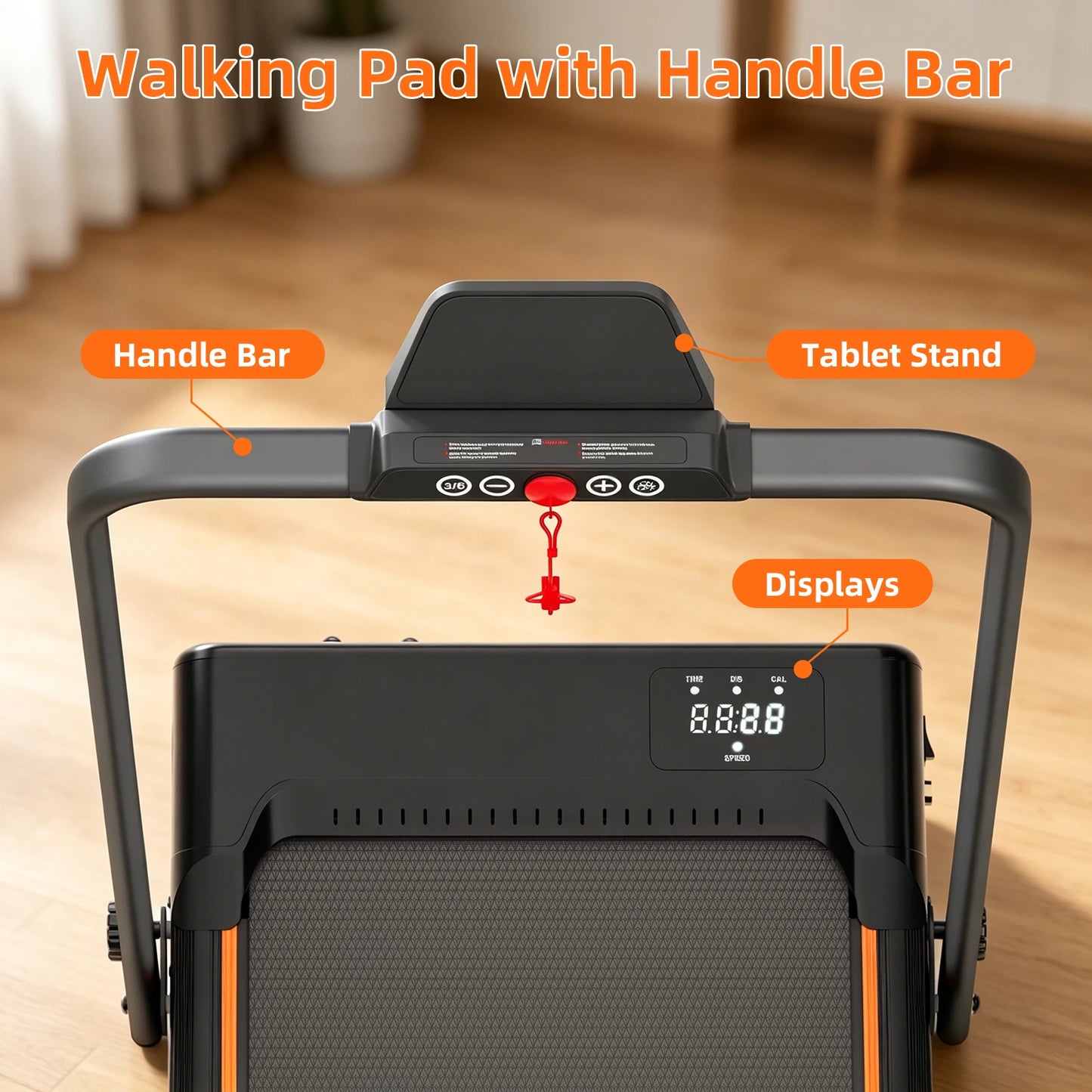 Foldable Indoor Treadmill With 3HP Motor And Manual Incline