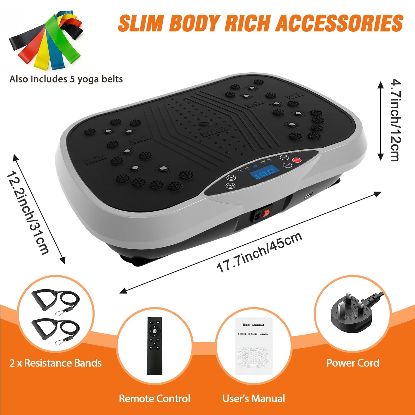 Portable Vibration Plate Machine Full Body Workout Weight Loss Training