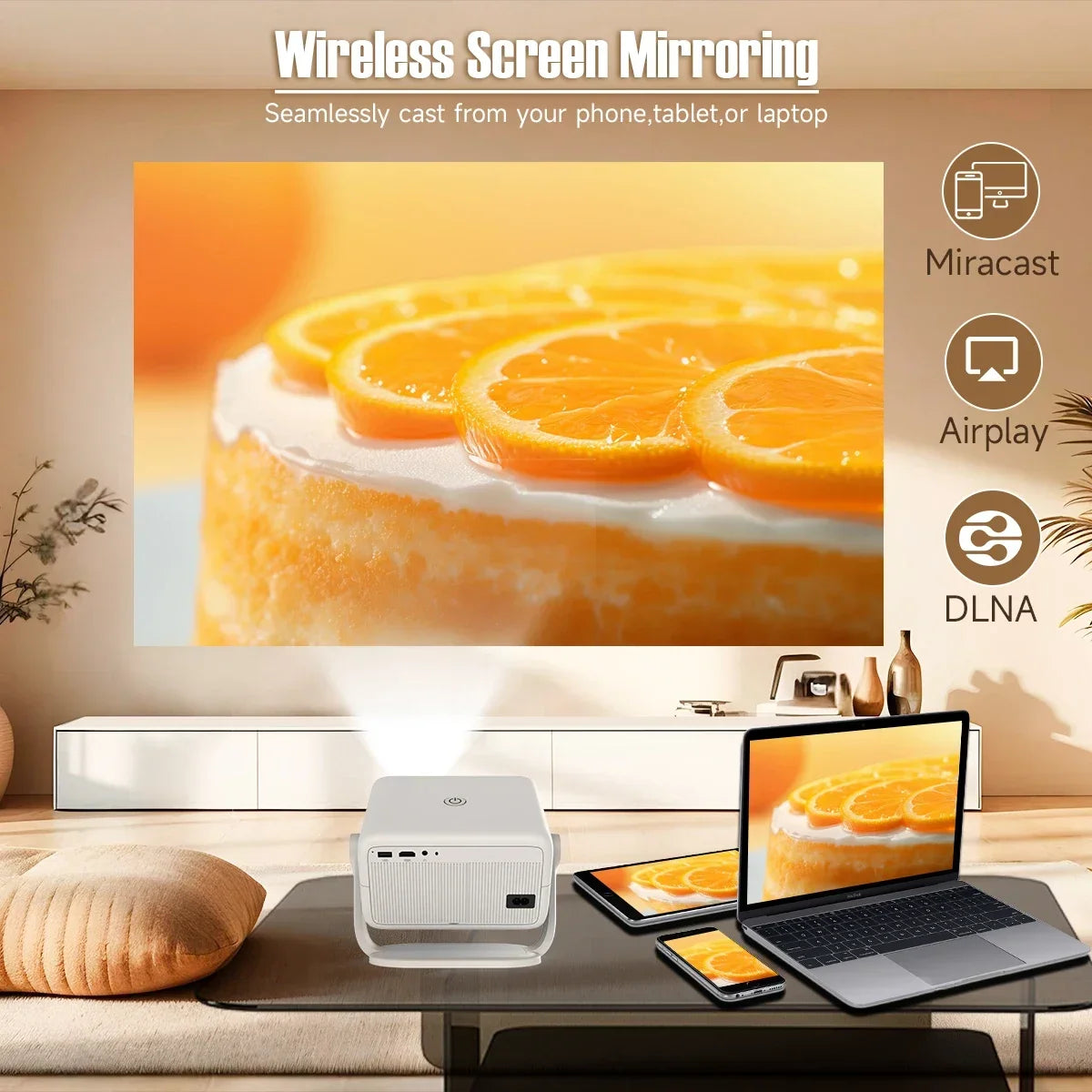 Magcubic 650ANSI 8K 1080P Wireless Cinema Portable Auto Focus Projector
