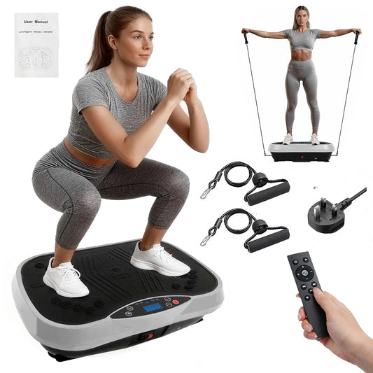 Portable Vibration Plate Exercise Machine Full Body Workout Weight Loss