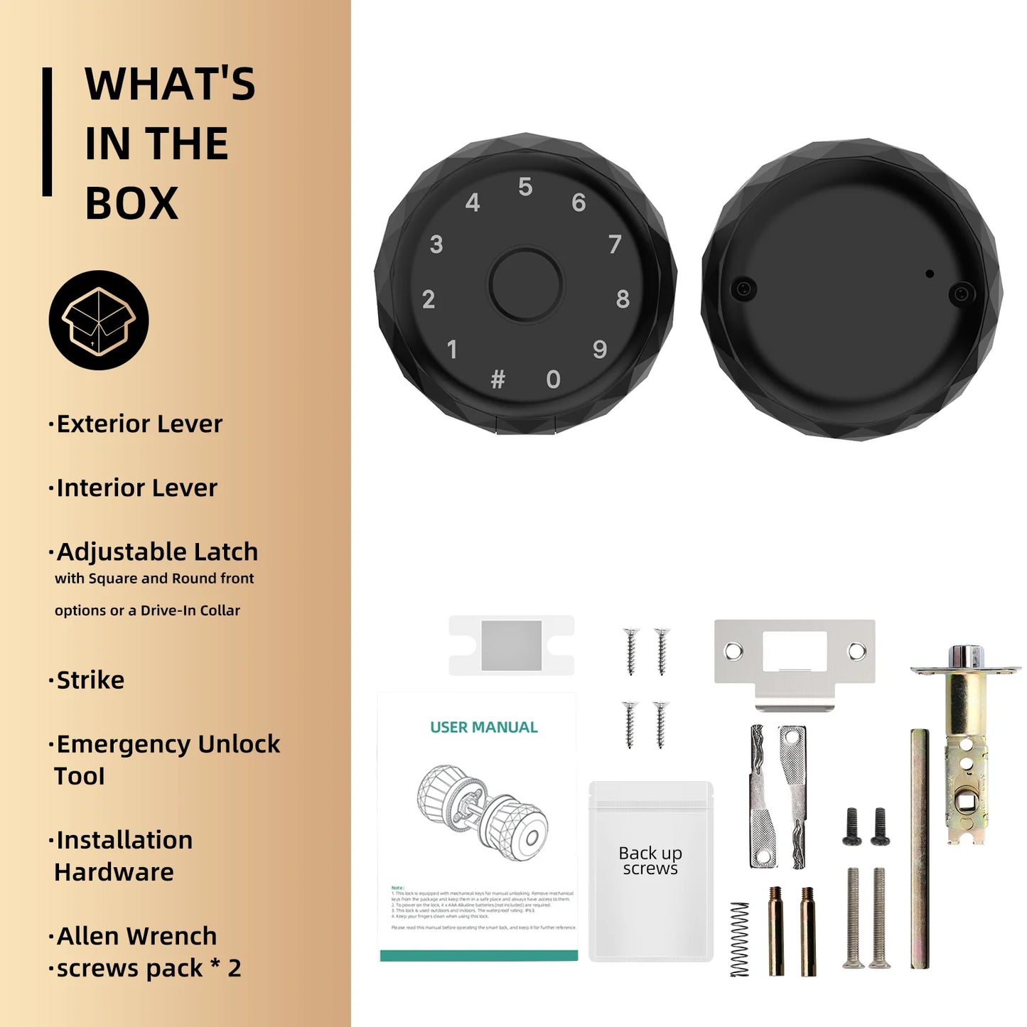 Viladepot Smart Lock Fingerprint Passcode Bluetooth Indoor Door