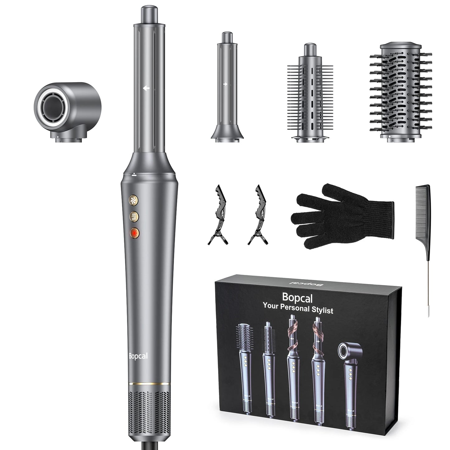 Bopcal Multifunctional Hair Dryer Hot Air Comb Styling Tool