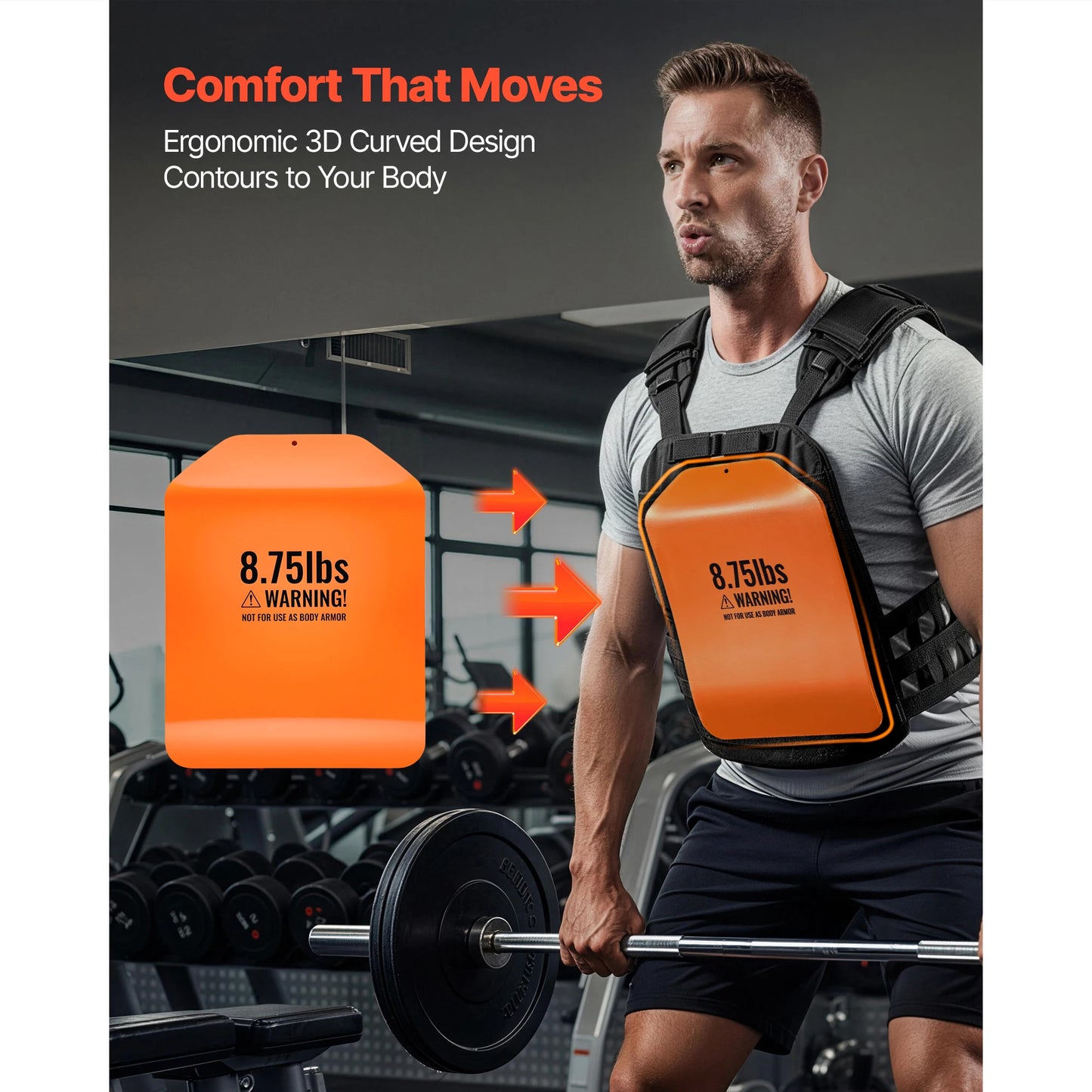 SucceBuy Curved Steel Weight Vest Plates For Strength And Endurance Training