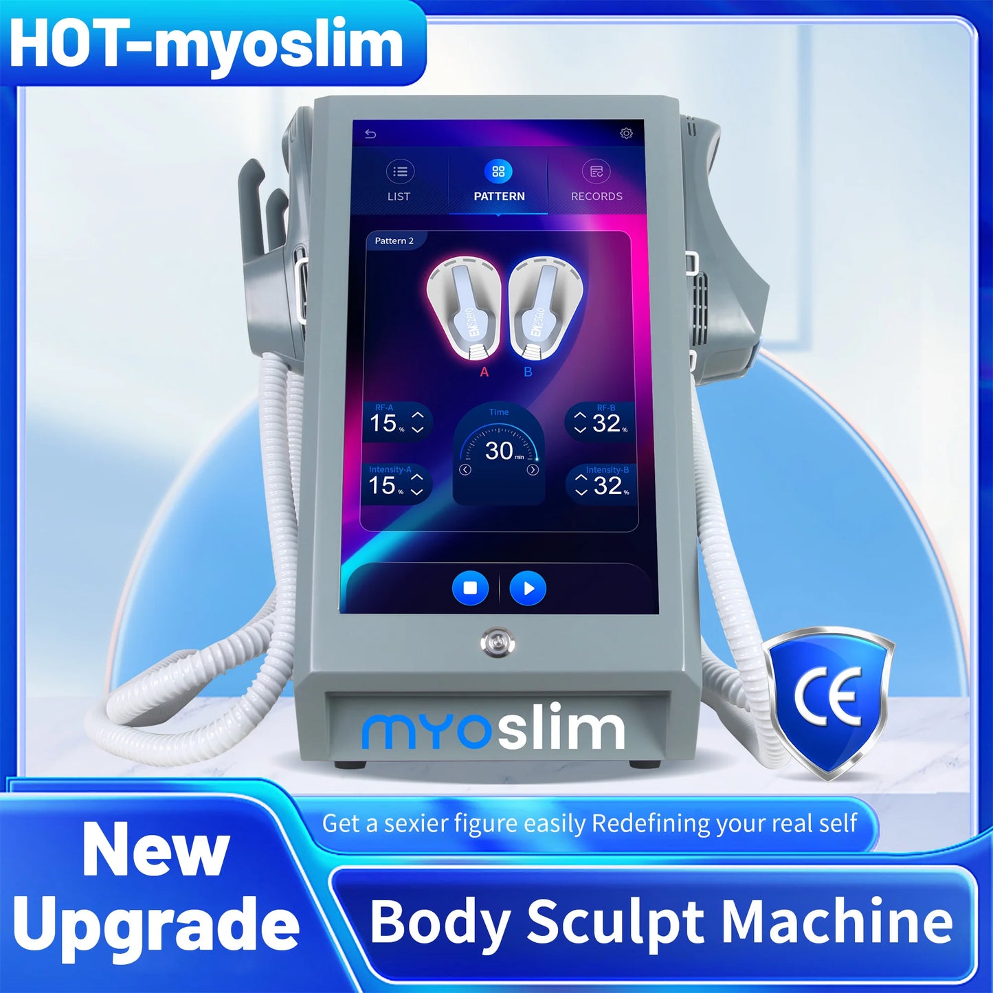 Emszero Pro EMS RF Body Sculpting Machine With Four Handles