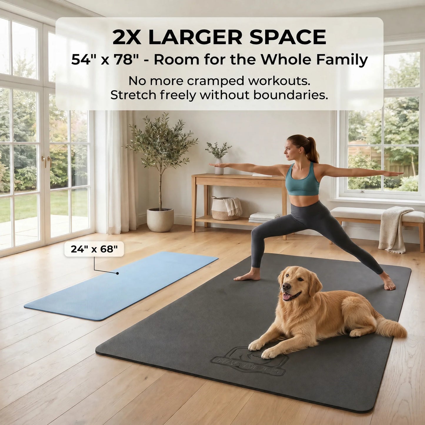 Hapbear Premium TPE Non Slip Yoga Mat With Carry Bag