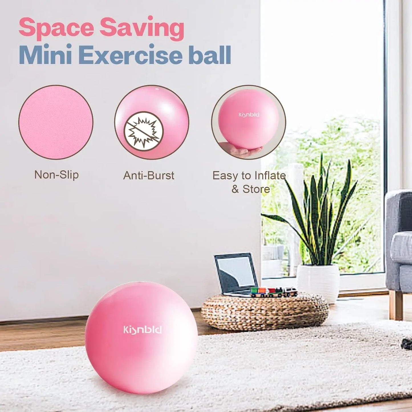 Kisnbld Mini Pilates Exercise Ball For Core Strength Home Gym