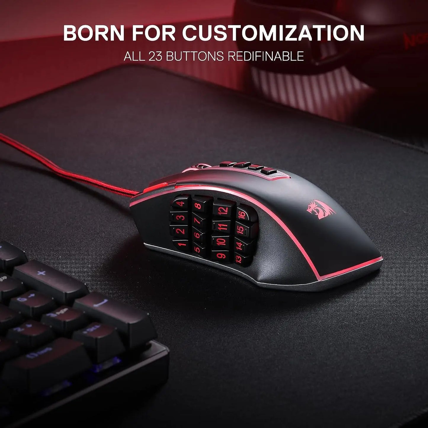 Redragon M990 Gaming Mouse 32000 DPI 23 Macro Keys RGB