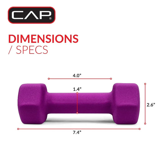 Pair Of Neoprene Dumbbells For Home Gym Strength Training
