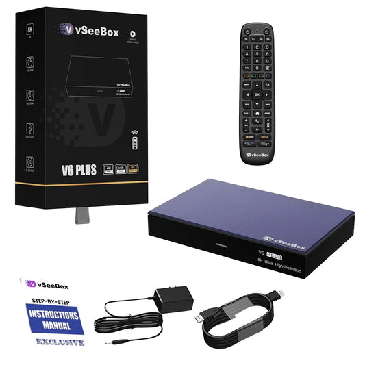 VSeeBox V6 Android TV Box 64GB Storage Voice Control Bluetooth