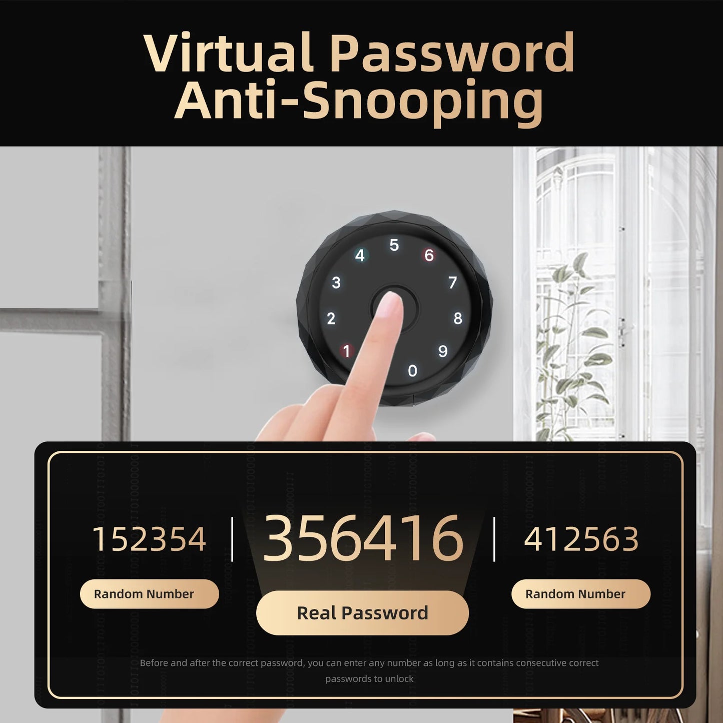 Viladepot Smart Lock Fingerprint Passcode Bluetooth Indoor Door