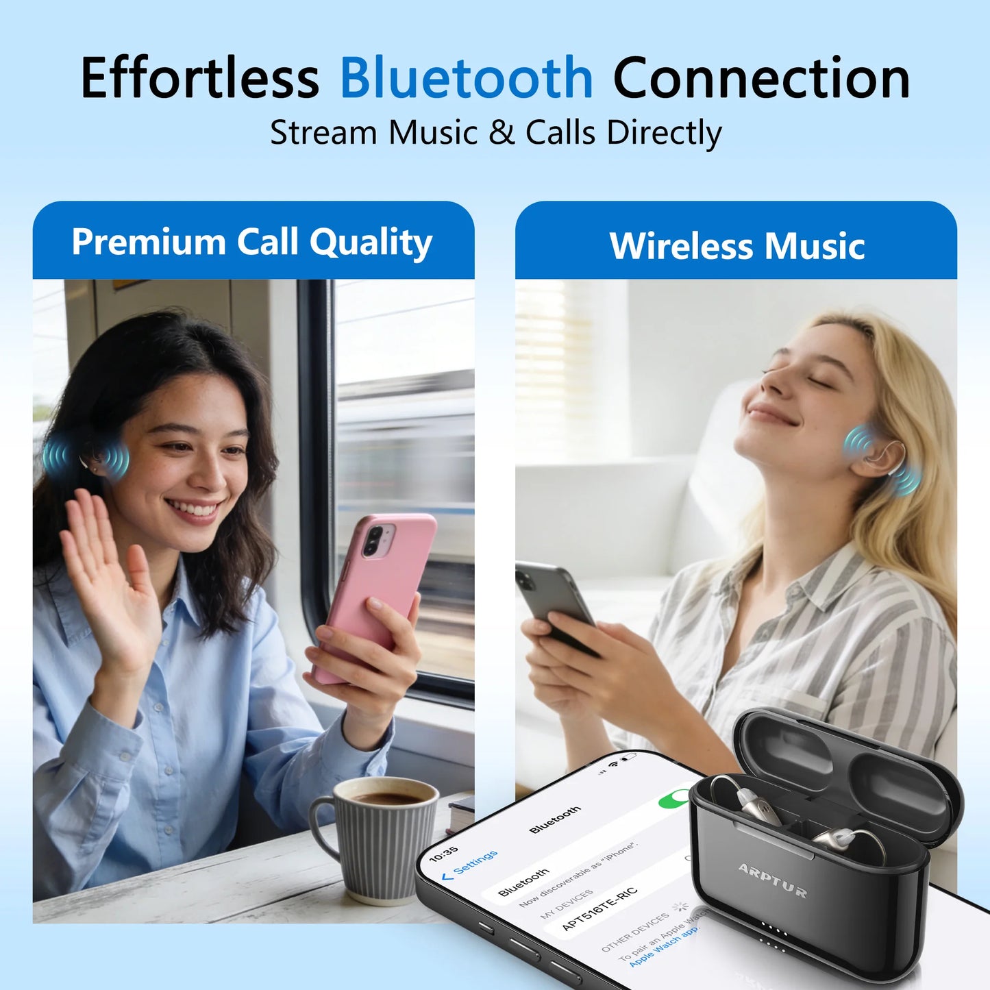 Zepau Digital Hearing Aids For Seniors Rechargeable Noise Cancelling
