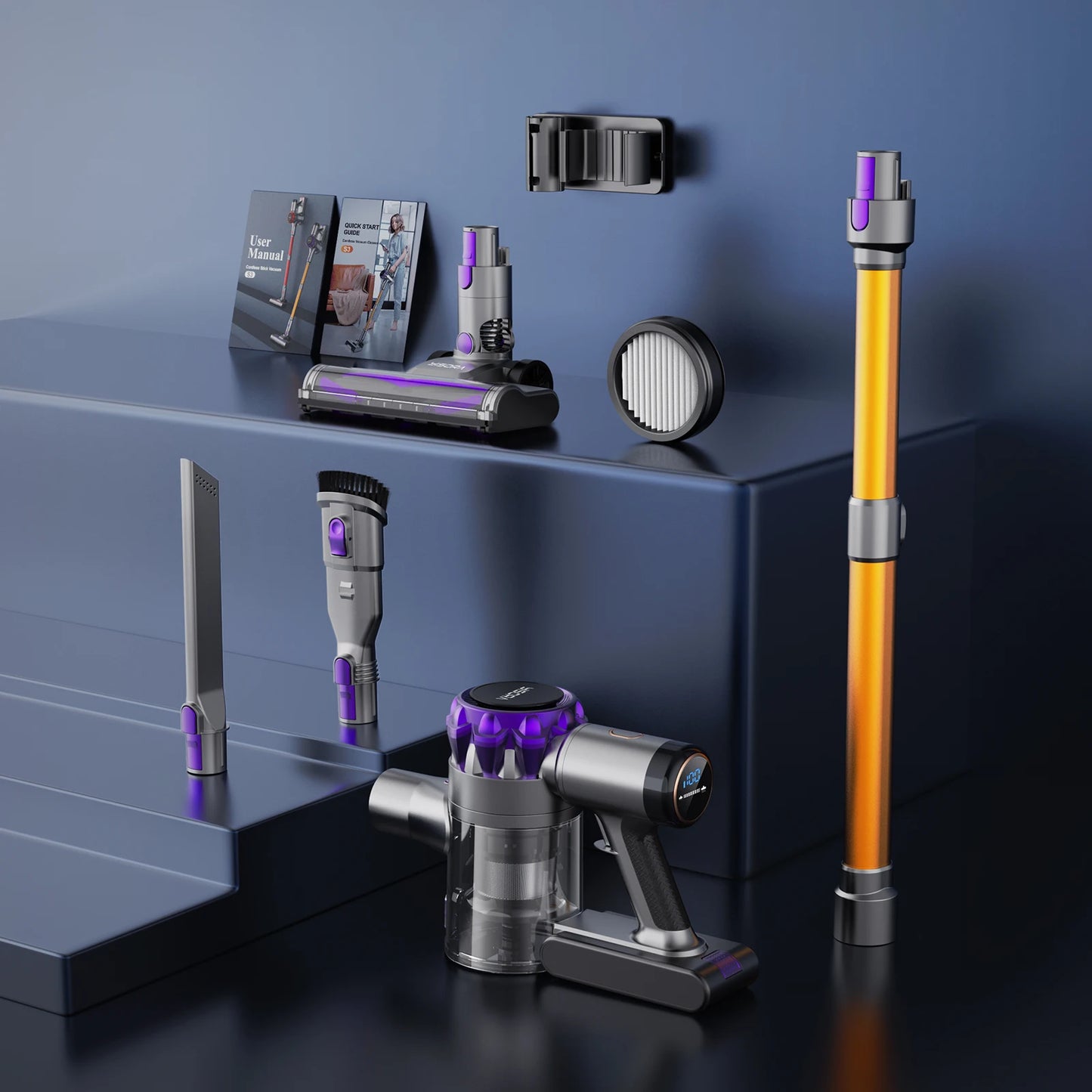 INSE S3P Cordless Stick Vacuum With LED Display Free Standing