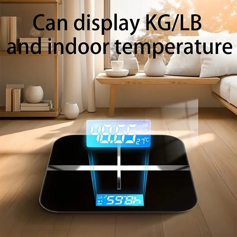 Digital Body Weight Scale With Temperature Monitor High Capacity Measurement