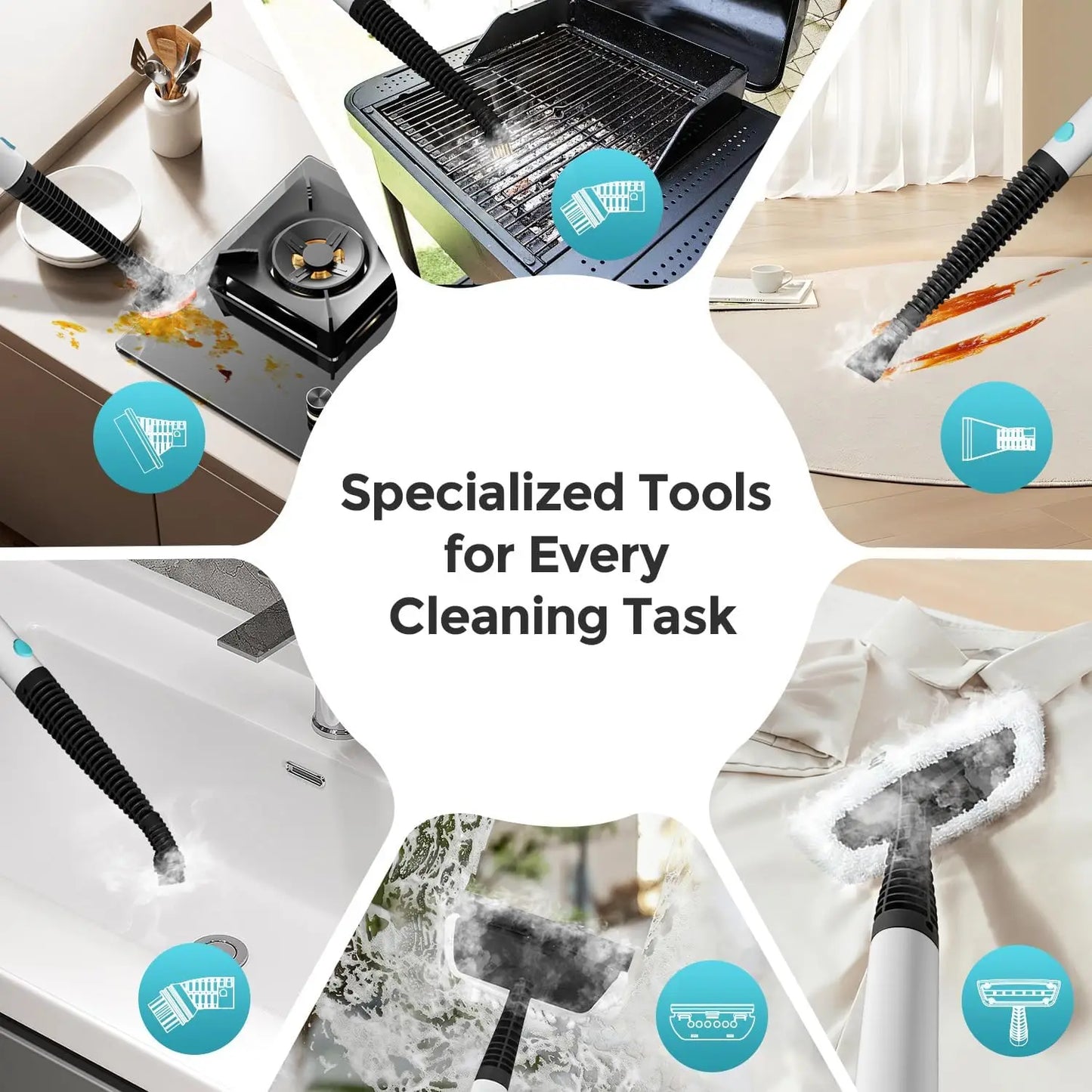 Yisora F1 Steam Mop With Rapid Heat And Detachable Handle