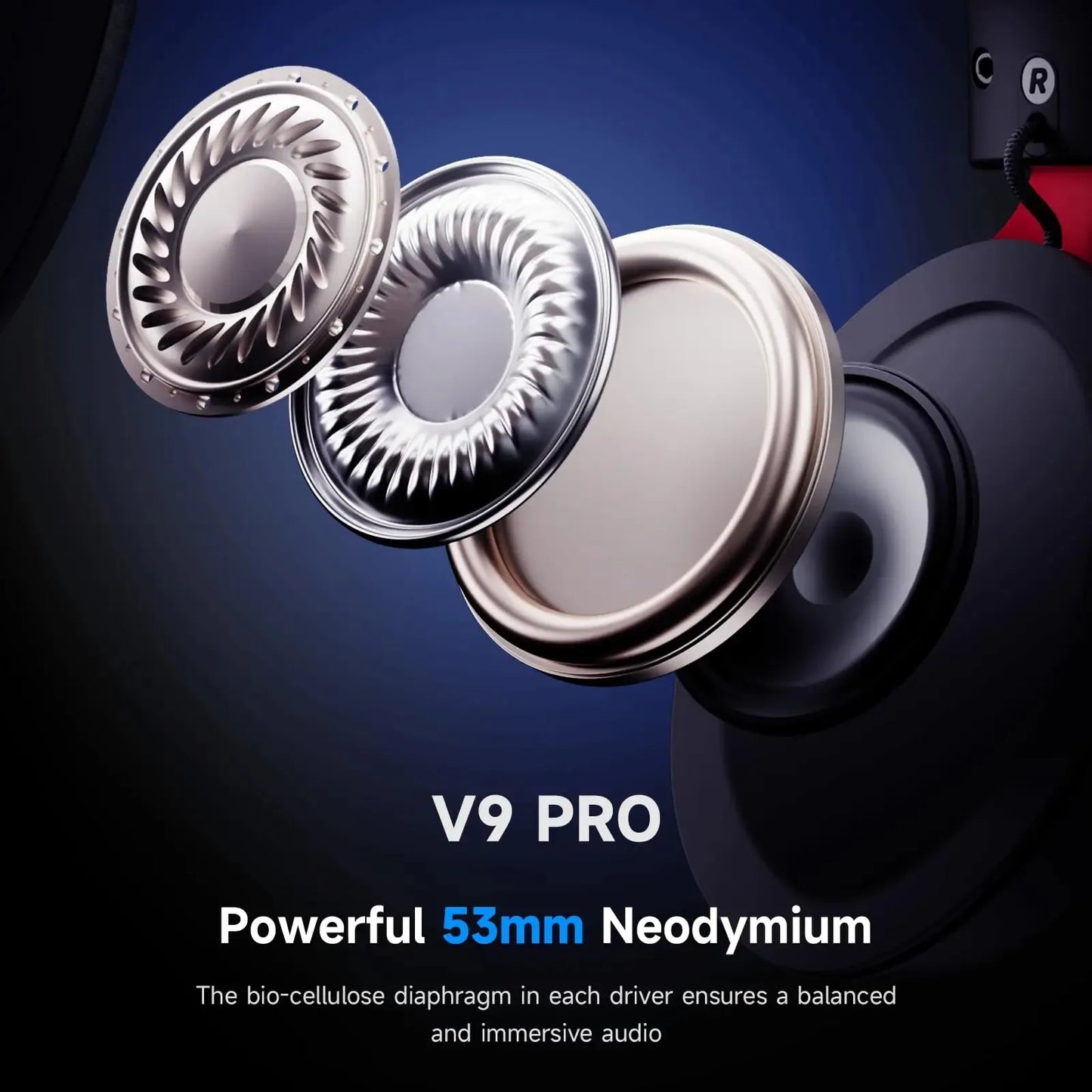 MCHOSE V9 Pro Wireless Gaming Headset Surround Sound Noise Canceling