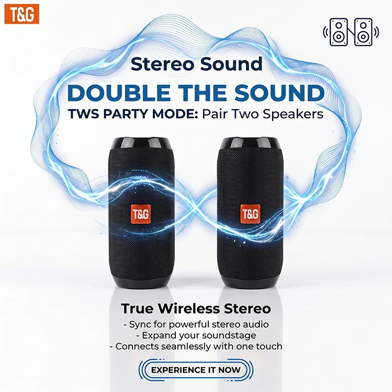 TG Portable Bluetooth Speaker With Waterproof Build And Stereo Sound