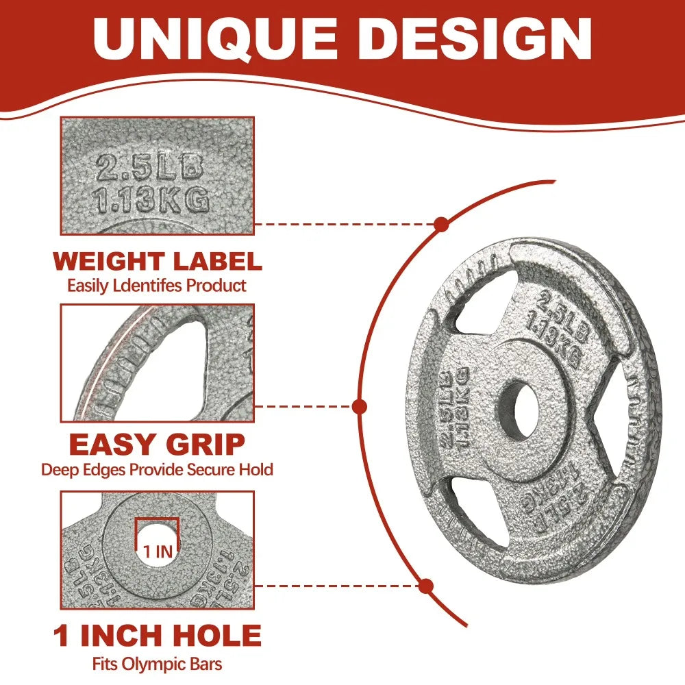 Signature Fitness Cast Iron Weight Plates For Strength Training