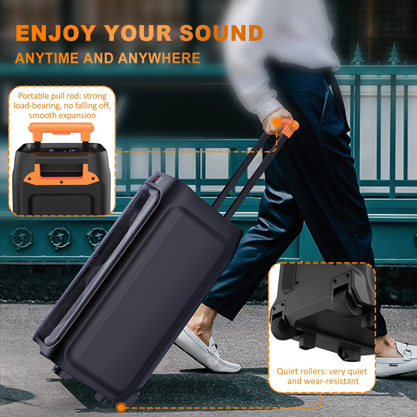 FanFun Portable Bluetooth Karaoke Machine Wireless Microphones For Home Party