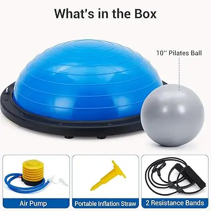 Half Exercise Ball Trainer With Non Slip Base For Yoga