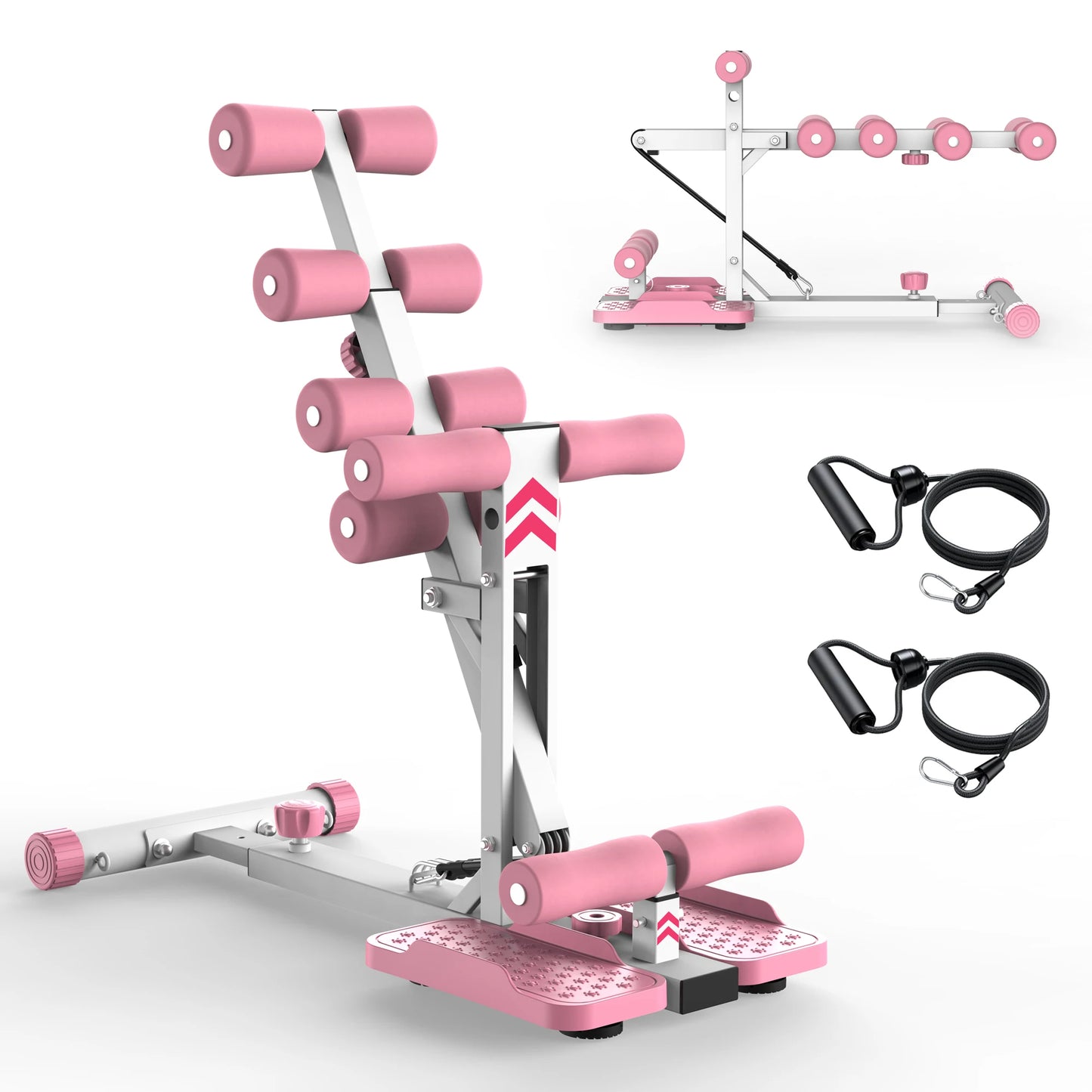 Deep Squat Machine With Resistance Bands For Glute Core Workout