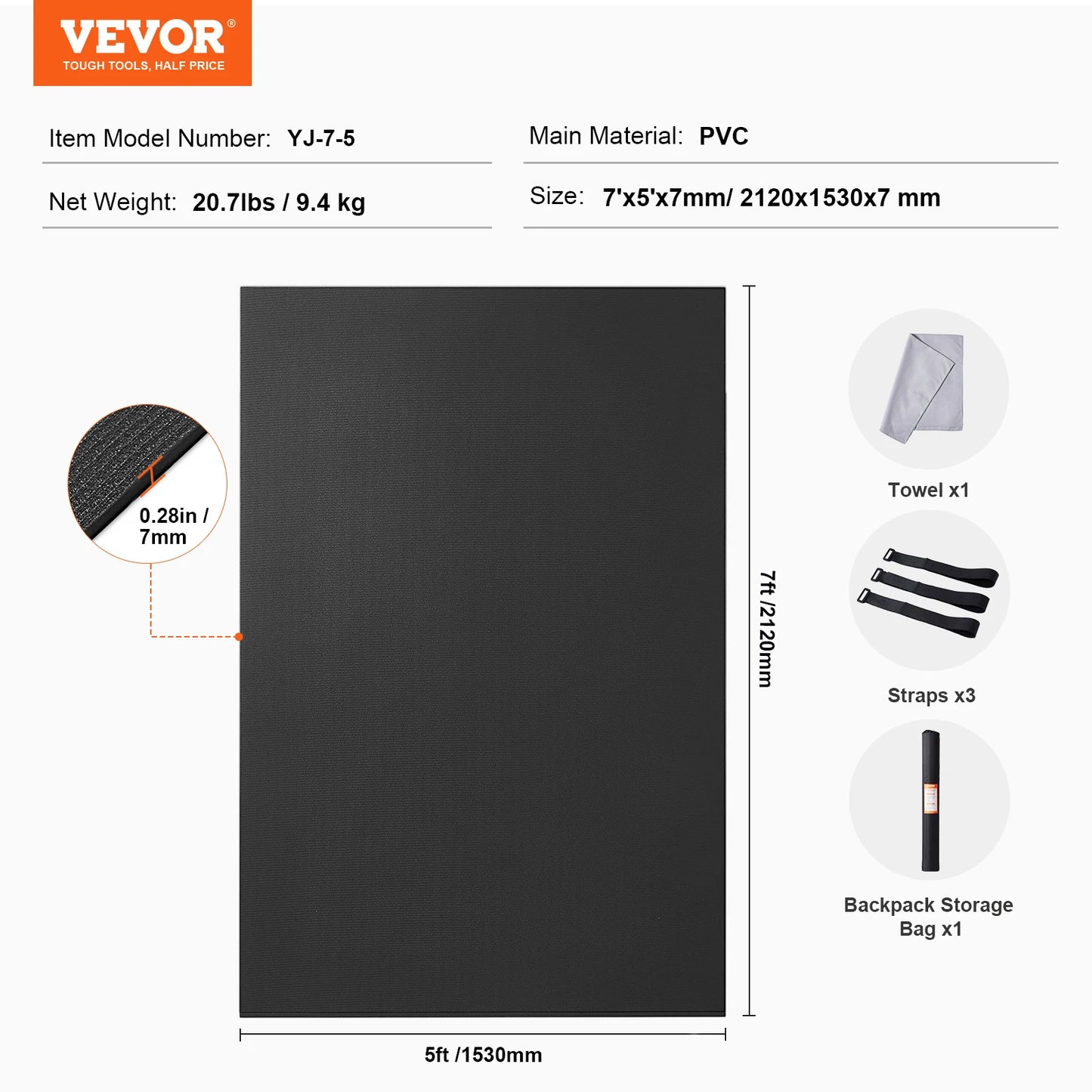 Non Slip High Density Yoga Mat Bag For Fitness Practice