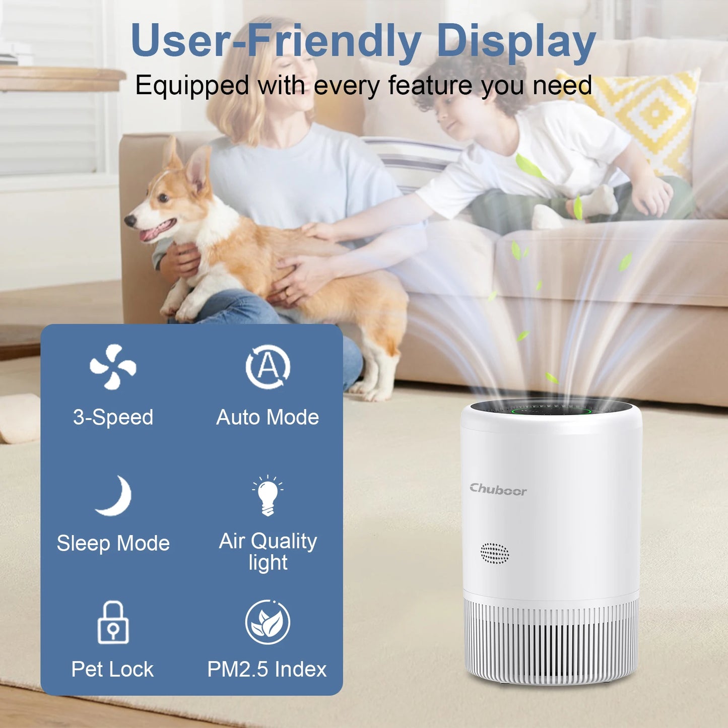 Chuboor Smart Air Purifier With App And Alexa Control
