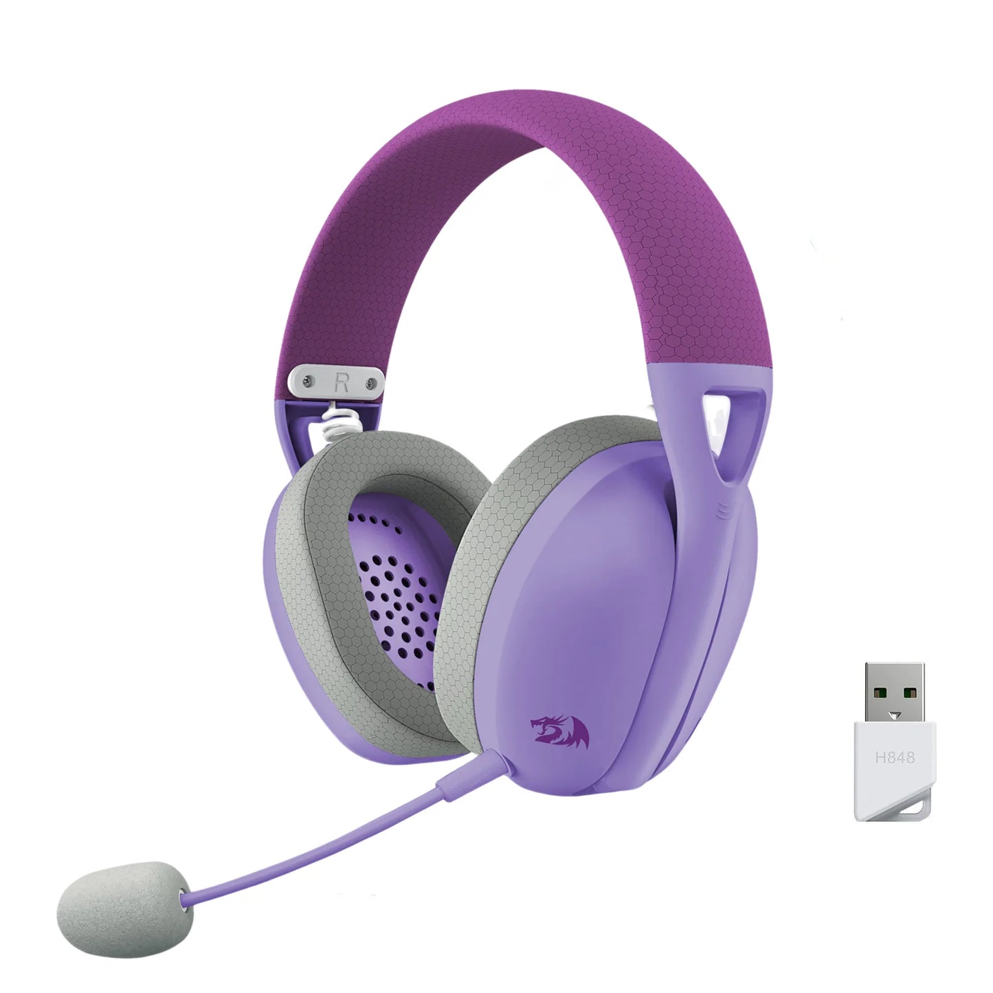Redragon H848 Wireless Gaming Headset Featuring Surround Sound Microphone