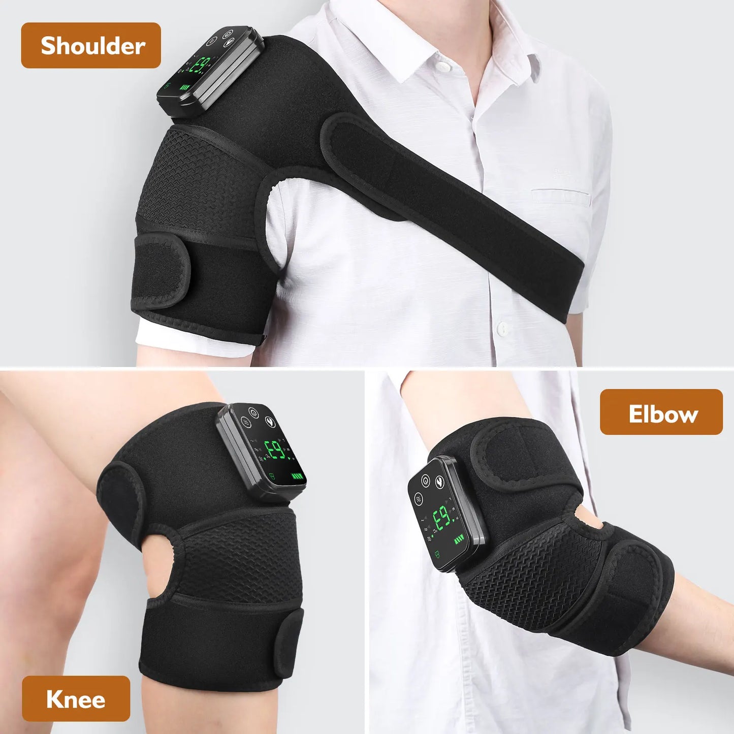 Hailicare Cordless Thermal Knee Pad With Vibration Massager For Legs