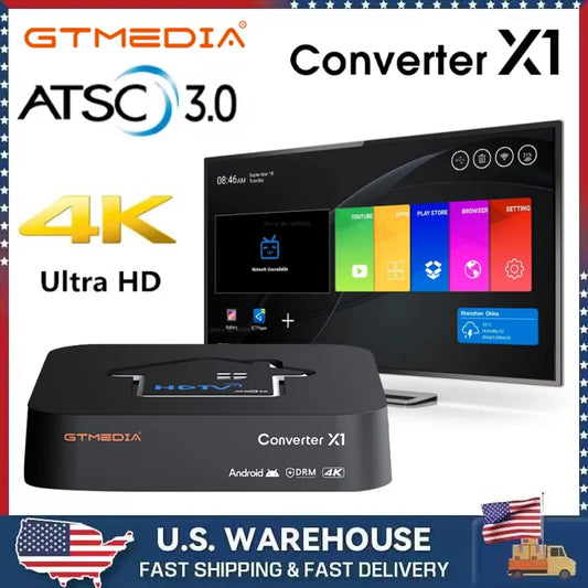 GTMEDIA HDTV Converter X1 4K HDR ATSC TV Box Decoder