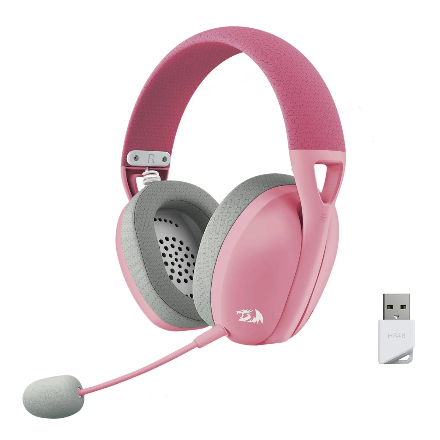 Redragon H848 Wireless Gaming Headset Featuring Surround Sound Microphone