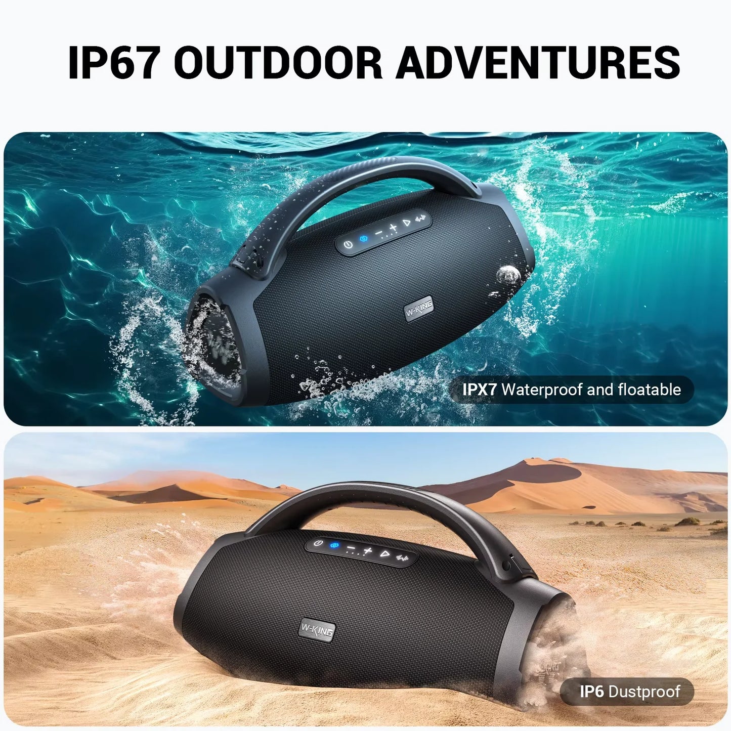 W-King X20S 140 Watt Bluetooth Speaker With Strap