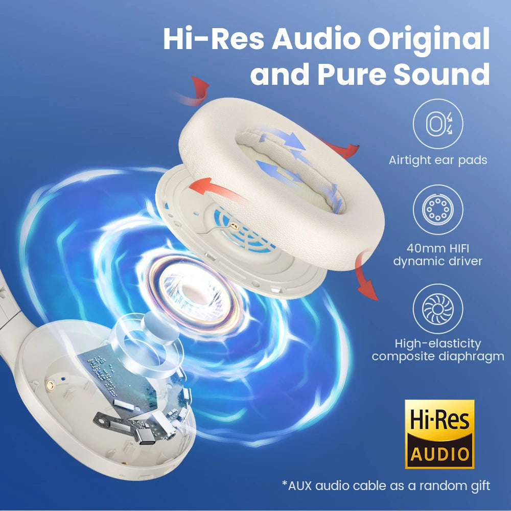 Haylou S35 ANC Wireless Bluetooth Over Ear Headphones 60H Playtime