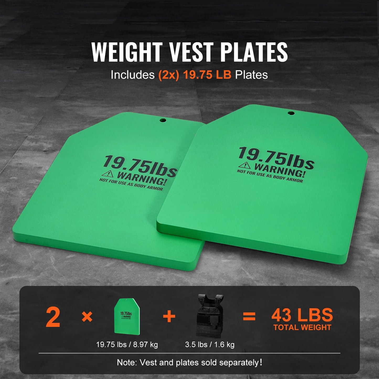 SucceBuy Premium Steel Weighted Vest Plates For Strength Training