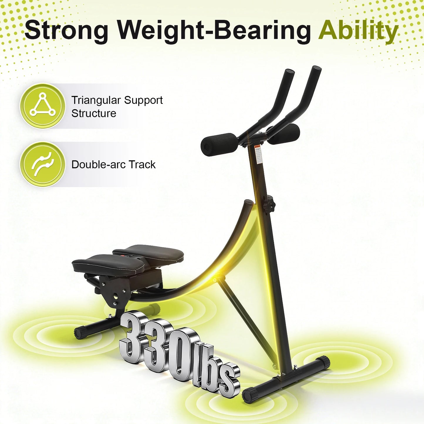 Adjustable Foldable Ab Machine With Dual Arc Track LED Display